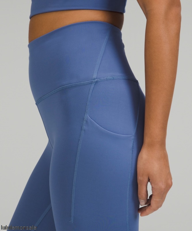Lululemon Damen DELULU057 | Wunder Train Hoch Sitzende Strumpfhose Mit Taschen 25 Wassertropfen